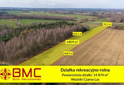 Działka rekreacyjno rolna czarny las 1,49ha