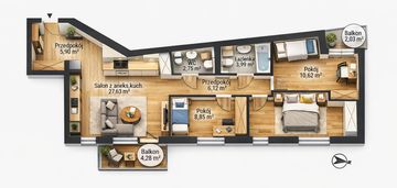 Okazja 4 pokoje koszutka 0% prowizji