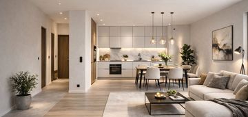 Dwupoziomowy apartament z tarasem na dachu.