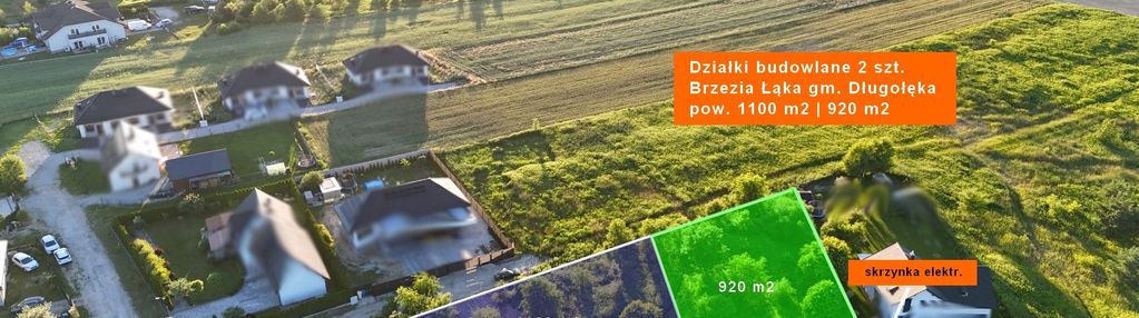 Działka budowlana 920m² lub 1100m², brzezia łąka
