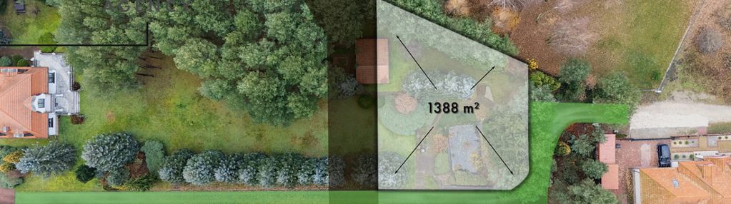 Działka budowlana 1 388 m2 w pobliżu kampinosu