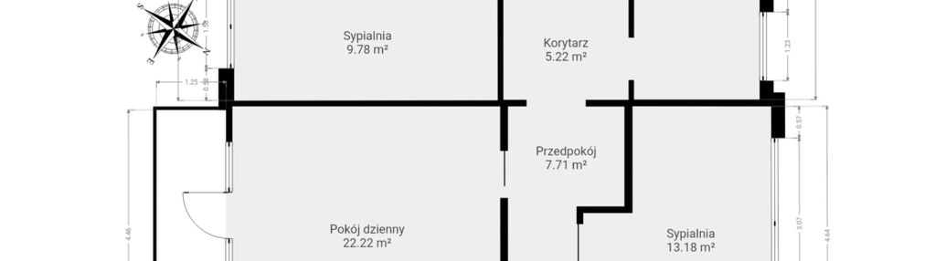 4 pokoje przy metrze natolin, świetny rozkład