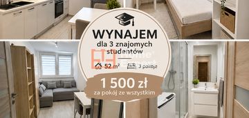 Wynajem/3pokoje/dla3znajomych studentów/