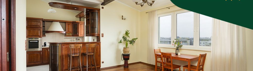 Piekny widok na centrum, duża antresola