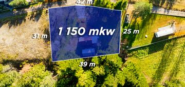 Działka budowlana z domem letniskowym