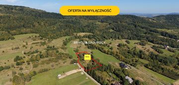 Działka budowlana widokowa sucha beskidzka 39 arów