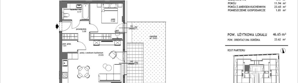 Mieszkanie z ogródkiem w spokojnej okolicy