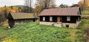 Szymbark k/gorlic działka 1,58 ha dom drewniany