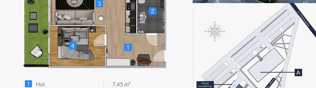 Mieszkanie nova baltica w kołobrzegu, 2 pokoje, b1