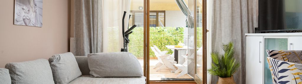 2 pokoje 43 m²  z ogromnym tarasem 27 m² i garażem