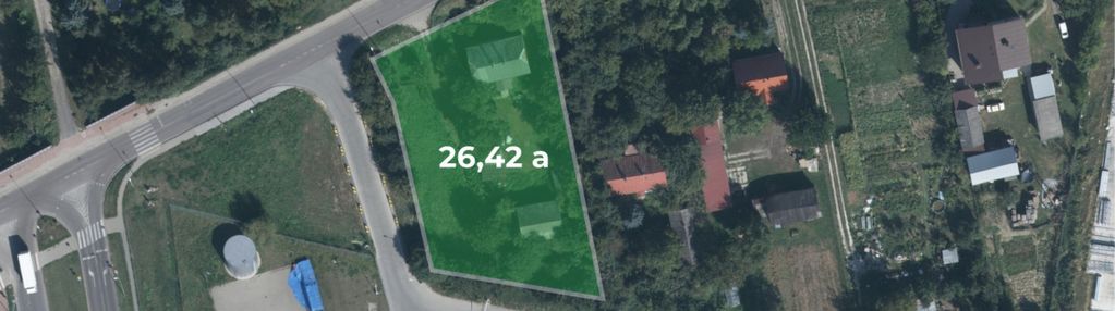 Działka pod usługi i produkcję, z domem, 26 ar