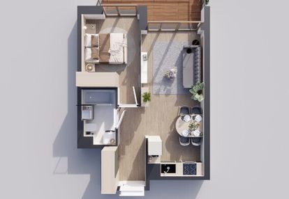 Sunrise park | mieszkanie nr 4.5 | 2 pokoje 39,43 m2 + balkon |