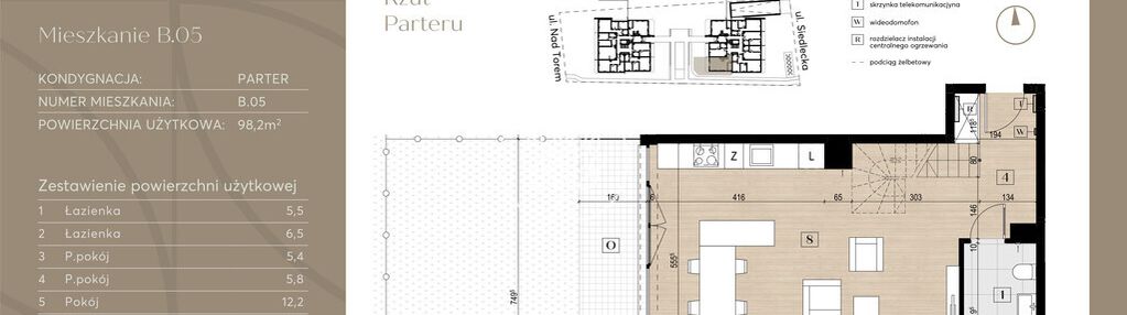 Dwupoziomowy apartament z ogrodem