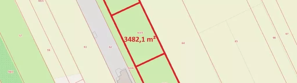 Działka na sprzedaż 3481m2