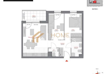 Ostatnie piętro || 3 pokoje || balkon