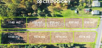 Działki budowlane 850-1150 m2 -18km od częstochowy