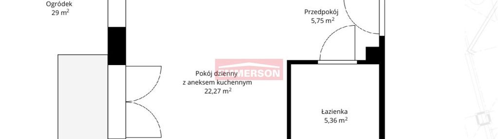 1 pokojowe z ogródkiem