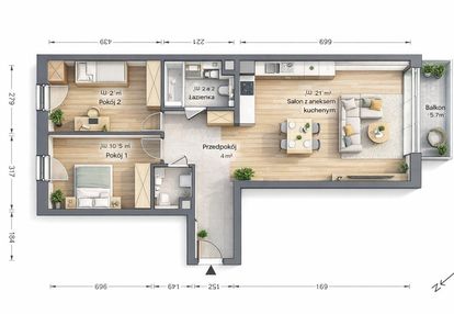 ⭐ ostatnie takie 3 pokoje  salon 28m ⭐