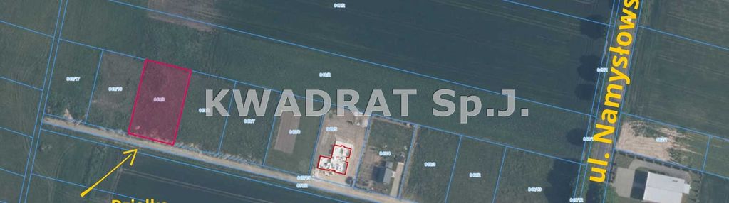 Działka o pow. 1100 m2 – bralin ul. namysłowska