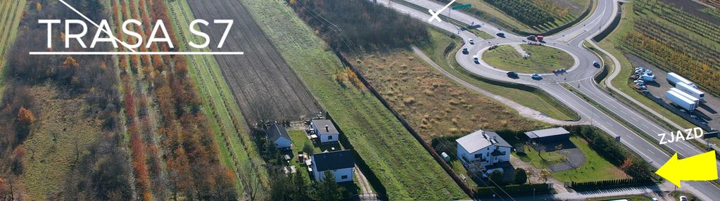 Działka usługowa przy trasie s7 i alei krakowskiej