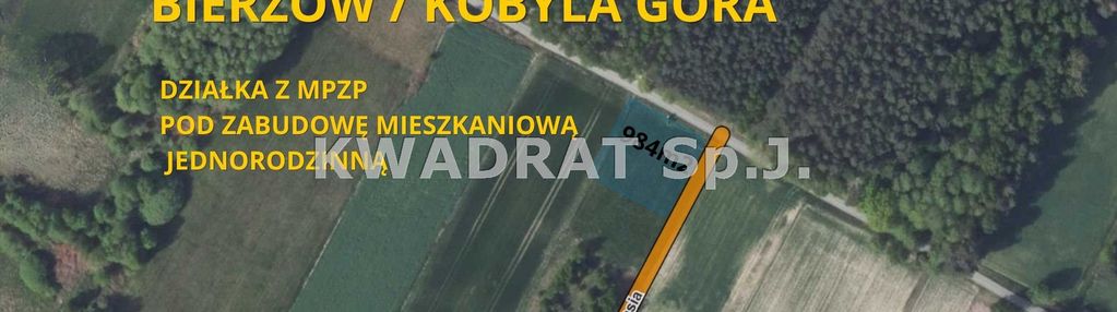 Działka 984m2/mpzp/prąd, woda w drodze/bierzów