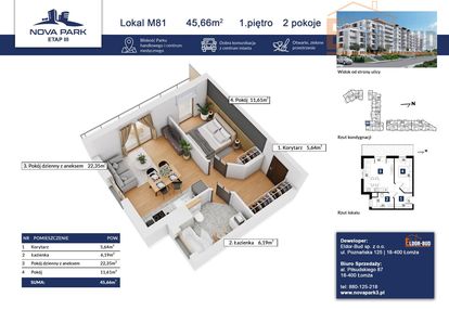 Funkcjonalne mieszkanie dedykowane tobie m-81