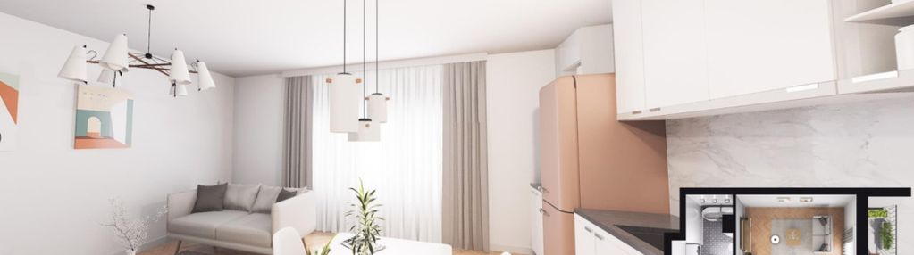 Kawalerka z opcją zrobienia 2 pokoi