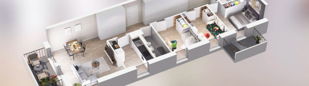 Mieszkanie 86,18 m2; 2 balkony 5,16 i 7 m2; ursus