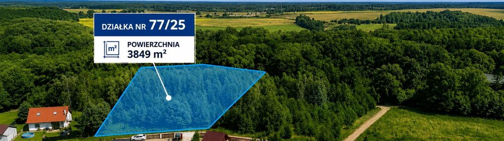 Działka budowlana 38,5 ar w durągu z mpzp