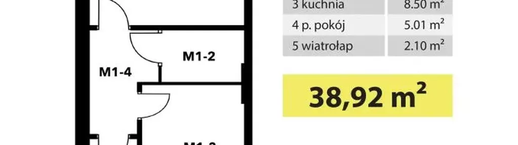 Mieszkanie na sprzedaż 1 pokoje 38m2