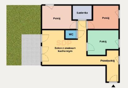 4-pokoje z tarasem, miejscem postojowym i komórką