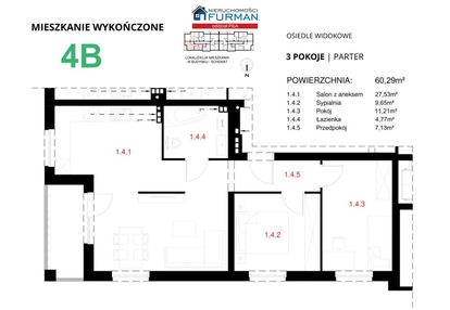 Nowe mieszkanie na os. górnym-wykończone pod klucz
