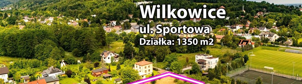 Płaska,prostokątna działka budowlana w wilkowicach