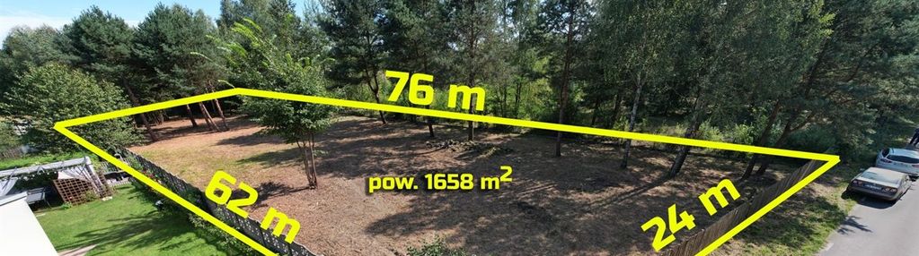 Działka 1658 m2 nowa cena! cisza, las, natura