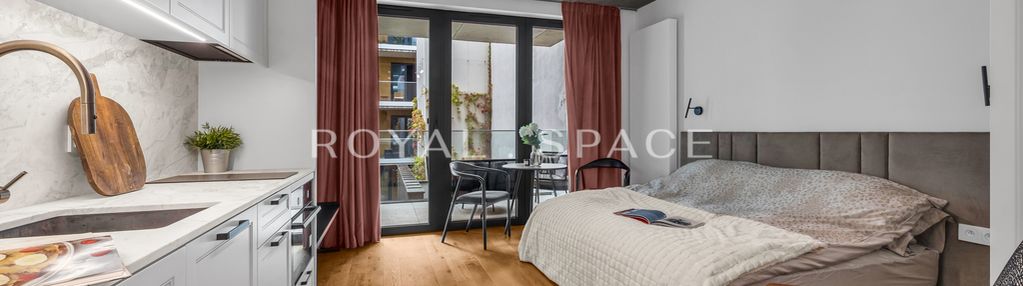 Nowoczesne studio z loggią przy emilii plater 15!