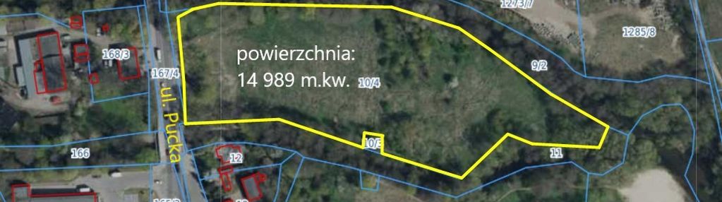 Działka otoczona rzeką w centrum redy.