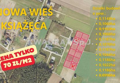 Działka bodowlana o pow. 1022m2 nowa wieś książęca