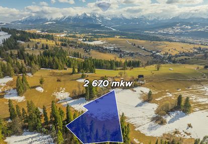 Działka z widokiem na tatry 2670 m²