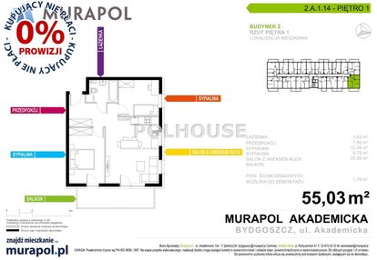 Fordon - 3 pokoje - 55,03m2