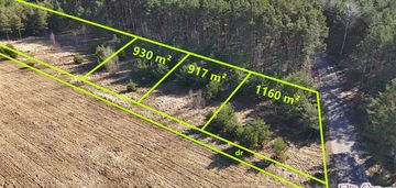 Działka przy ścianie lasu