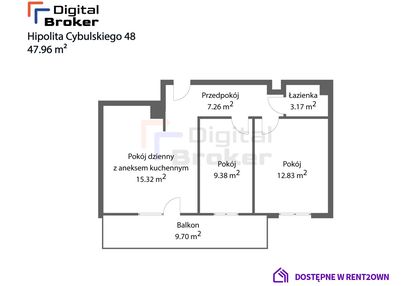 Apartamenty pod sosnami ii, 48m2 3 pok, cesja!