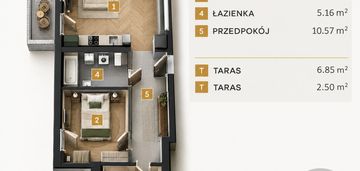Apartament stare podgórze | 3 pokoje | 2 balkony