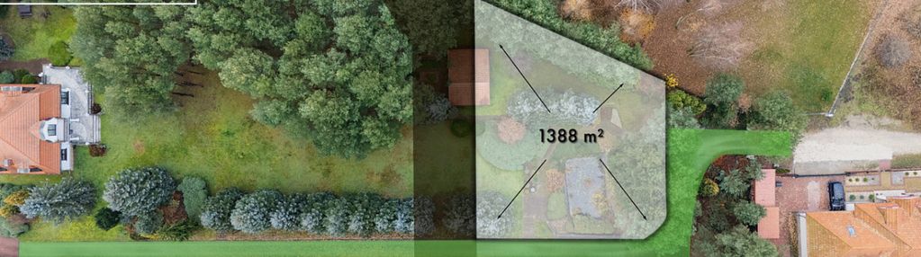 Działka budowlana 1 388 m2 w pobliżu kampinosu