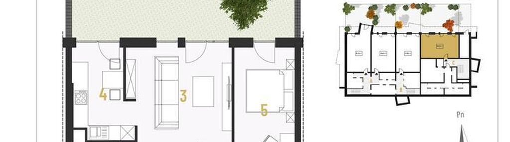 Soczewka-mieszkanie z ogródkiem, 2 pokoje, 50 m²