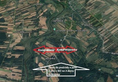 Duża działka do podziału z wz na 3 domy jeziorko