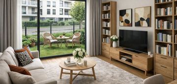 Mieszkanie z dwoma ogródkami na mokotowie