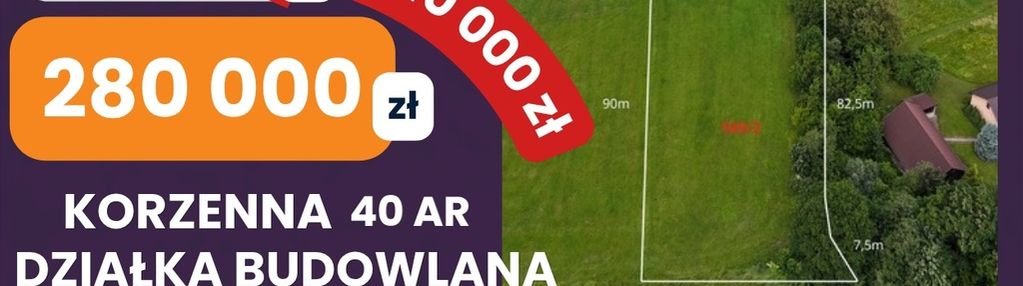 Atrakcyjna działka korzenna 40ar