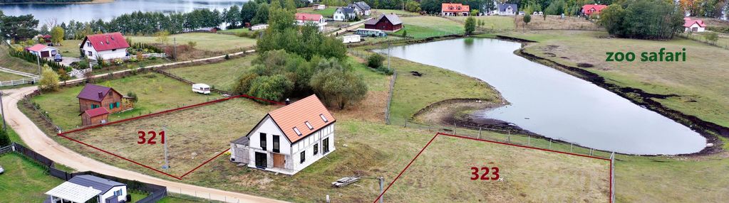 Działka budowlana z widokiem na jezioro bielskie.