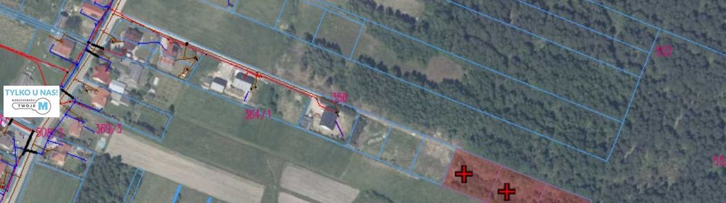 3 działki budowlane15 km od centrum kielc!