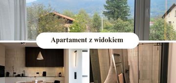 Piękny w pełni wyposażony apartament dwupoziomowy ustroń-widok na góry